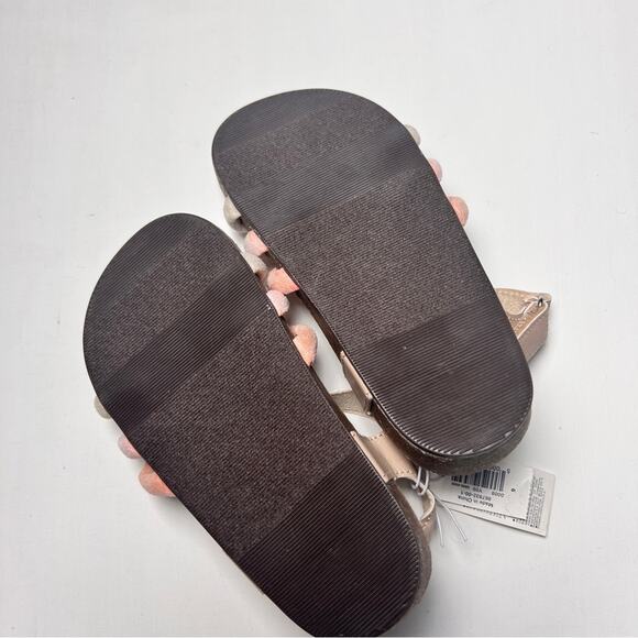 Old Navy Toddler Girl Tripe Strap Multi-color Cross-Strap Sandals Sz 9 NWT - Picture 7 of 10